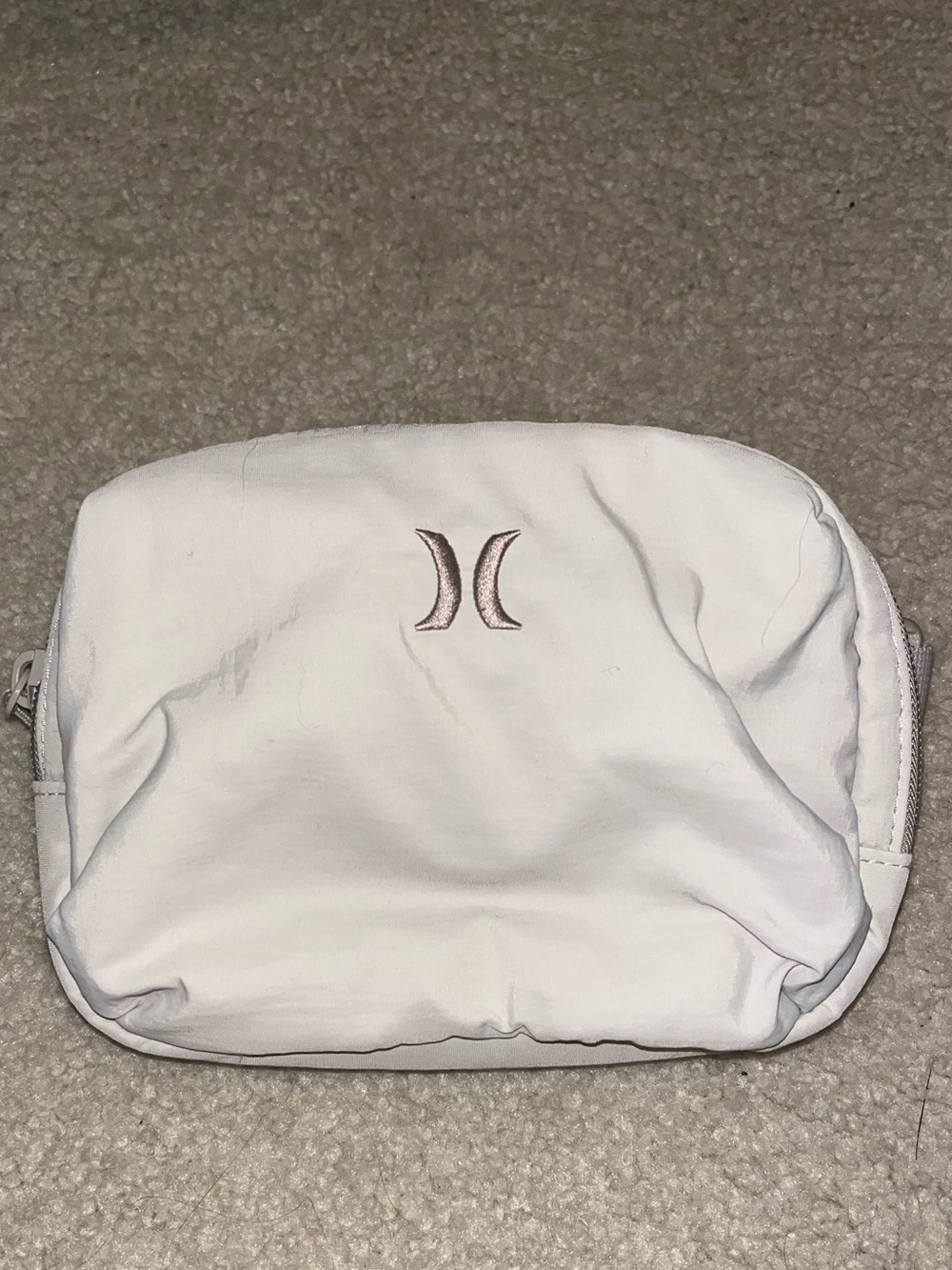 Hurley White Toiletry Pouch with Subtle Logo